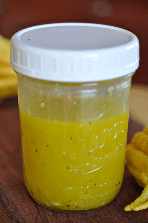 Happy Vietnamese New Year Buddha’s Hand tea and vinaigrette dressing